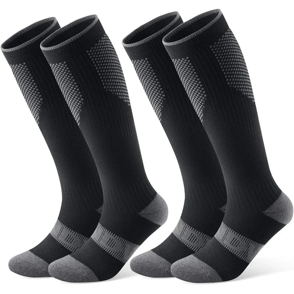 Merino Wool Ski Socks, 2 Pairs Thermal Knee-high Snowboarding Snow Winter Warm S